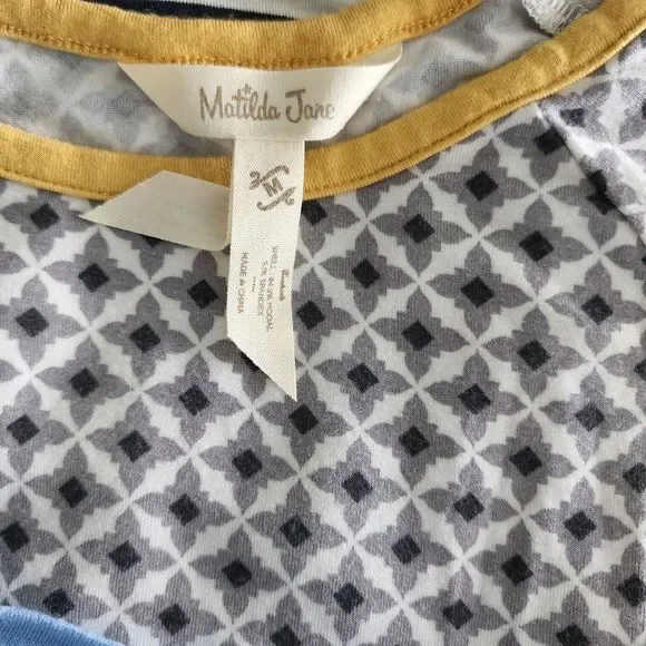 Matilda jane NWOT 3/ sleeve print stripes blouse bundle - Picture 13 of 16